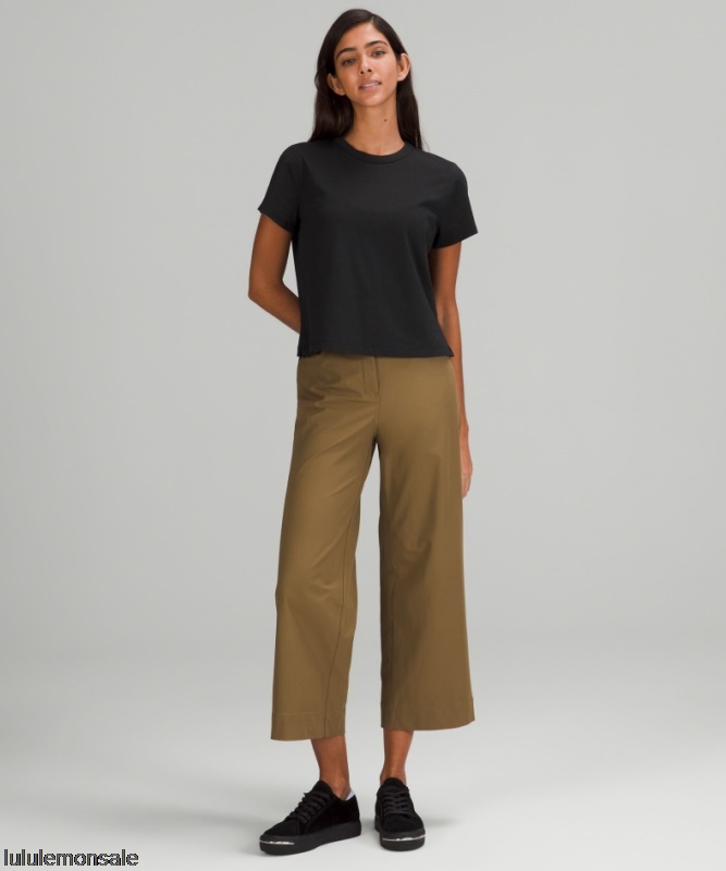 Lululemon Damen DELULU330 | Klassisches T-shirt Aus Baumwollmischung Schwarz
